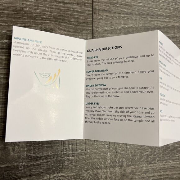 NEW MoValues Original Jade Roller & Gua Sha Facial Tools Kit NEW IN BOX Purple - Picture 12 of 14